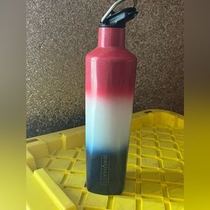 Brumate water bottle, red white and blue sparkle